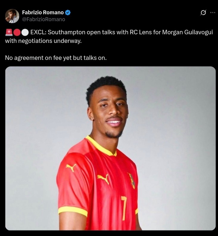 罗马诺:南安普顿有意几内亚前锋吉拉沃吉,正与朗斯谈判